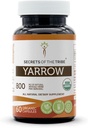 Secrets of the Tribe Yarrow USDA Organic 60 Capsules tención Hecho con capsules vegetarianos y Yarrow orgánico certificado (Achillea millefolium) Hoja seca y flor (60 cápsulas)