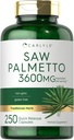 Carlyle Saw Palmetto for Hombre and Women TEN 3600 mg ANTE 250 Capsules  Herb Extract Supplement ← Serenoa Repens ← Non-GMO and Gluten Free