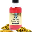 Soy Joy: líquido frío oro 24k 99.99% puro 100ppm Ruby Red Water Based All Natural Electrolysis Large 8oz Botella de vidrio