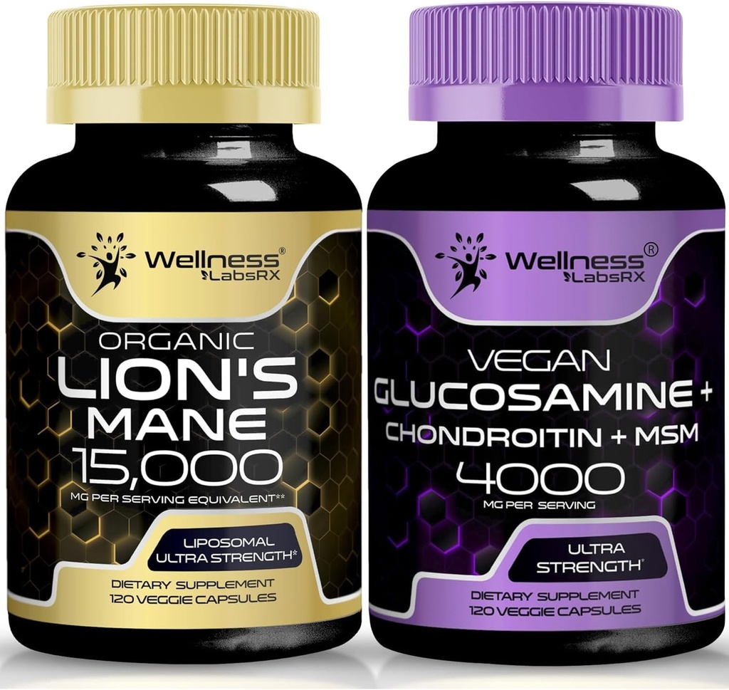 Glucosamine Chondroitin MSM peru Lions Mane Suplemento cápsulas