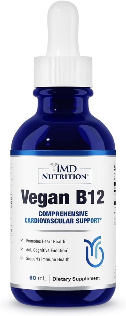 1MD Nutrición Vegan Vitamina B12 I 5000mcg Metilcobalamin Suplemento TEN Energía, Apoyo Inmunitario