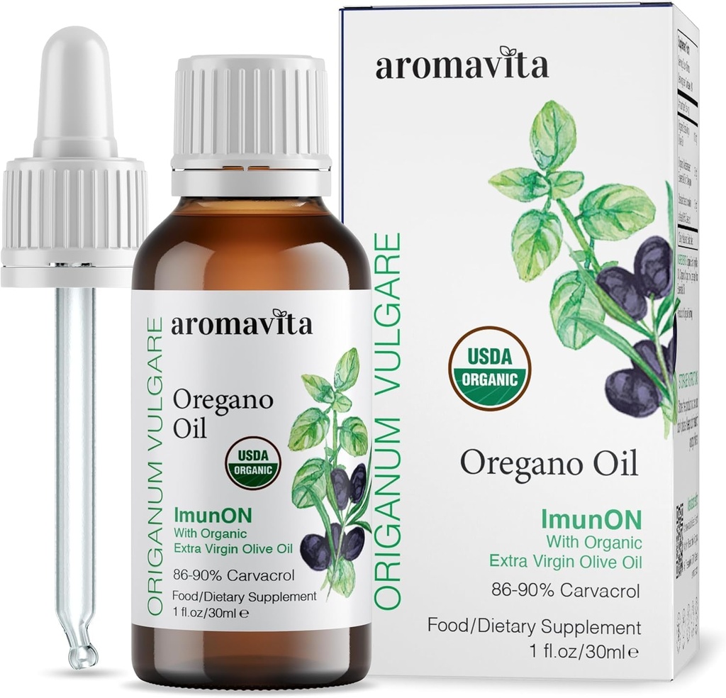 [BRSWYZT7PN4BU33P] ImunON Organic Greek Oregano Oil Drops – Extra Strength 86-90% Carvacrol – Powerful Immune & Digestive Support – 200 Servings – 100% Puro, Vegano, No Gluten-Free – 1 fl oz (30 mL)