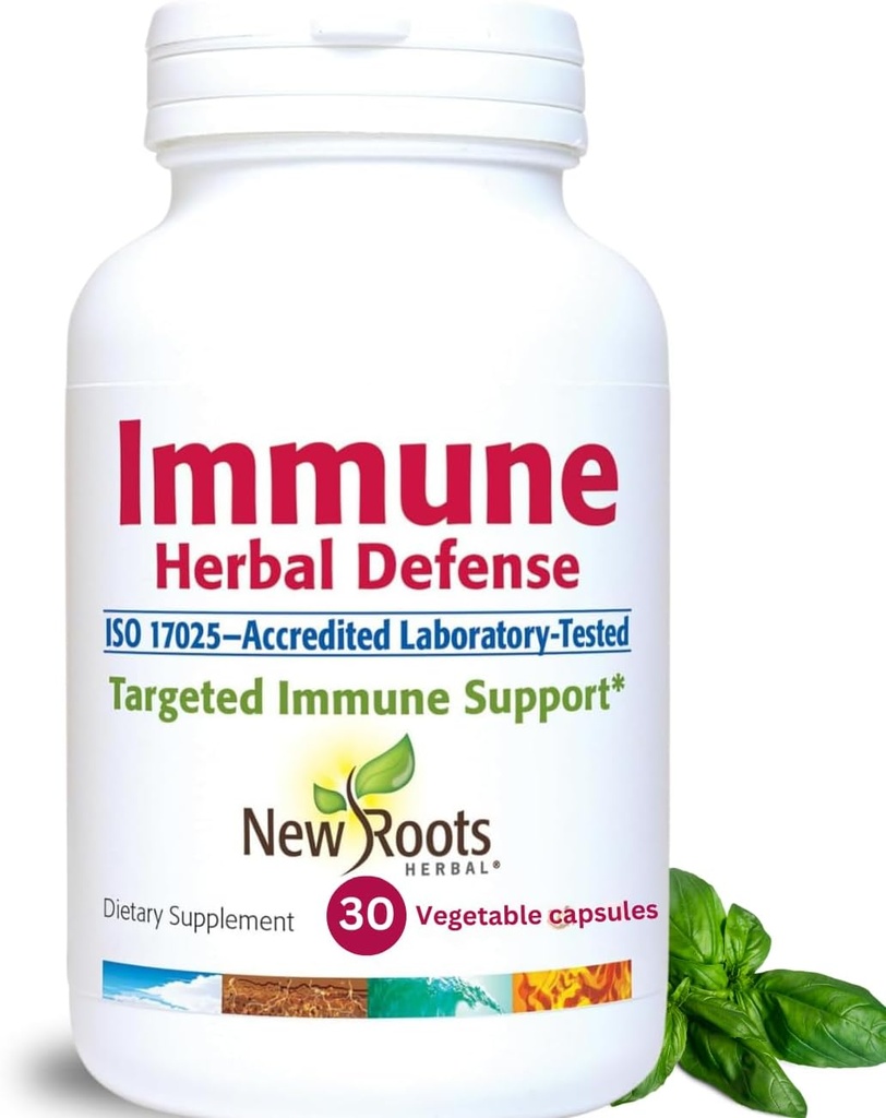 Immune Herbal Defense Suplemento (200mg) con Reishi Mushroom, Astragalus Andrographis, Multi Herbal Extract with Elderberry, Echinacea (30 Capsules)