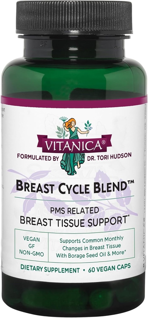 Vitanica - Breast Cycle Blend - Breast Cycle Support - 60 cápsulas vegetarianas