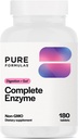 PureFormulas Enzima completa ← Enzymes pancreáticas 1000mg (full Strength) Silencio Pancreatin Digestión Suplemento con Protease, Amylase & Lipase ← Apoyo Digestivo Silencioso, y Soy Gratis 180 Tabletas