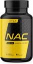 NAC por HTLT tención 600 mg de N-Acetyl Cysteine per Serving Silencioso Apoyo al hígado Suplemento Silencio (60 cápsulas)