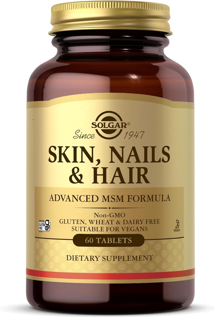 SOLGAR, Skin, Nails & Hair Tablets, 60 Cuenta