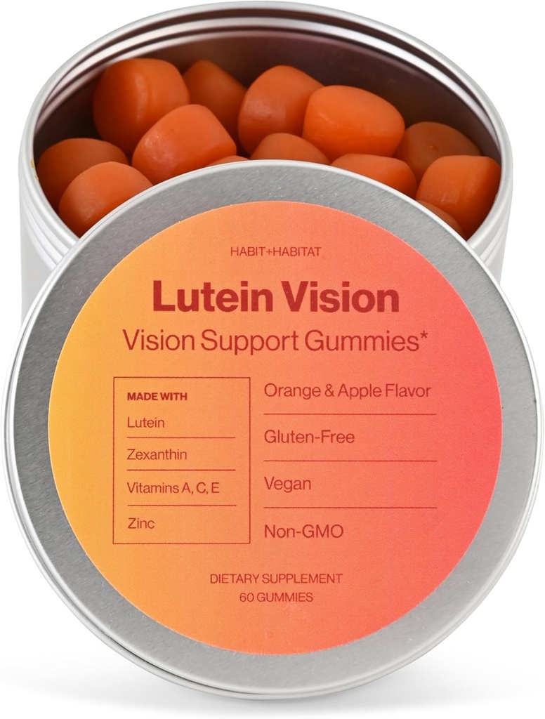 Lutein Vision Support Gummies with Lutein and Marigold Flower 60-Count