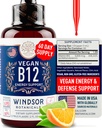 Vegan Vitamina B12 Liquid - Max Strength Methylcobalamin B12 Sublingual 5000 mcg - Suplemento de Absorbing Rápido para Mood, Memory and Energy Support - Non-GMO, Gluten-Free, Citrus Flavor B 12 gotas, 2oz