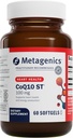 Metagenics CoQ10 ST-100-100 mg Ubiquinona con vitamina E para el corazón, energía y apoyo antioxidante* - No GMO, libre de gluten, libre de soja - GMP instalación certificada - 60 Softgels