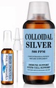 Colloidal Silver Liquid tención 500 ppm, Extra Strength (32 oz) con Spray Bottle ← Immune Support Suplemento ← Stem Cell Support latitud Wound Care & Superior Healing