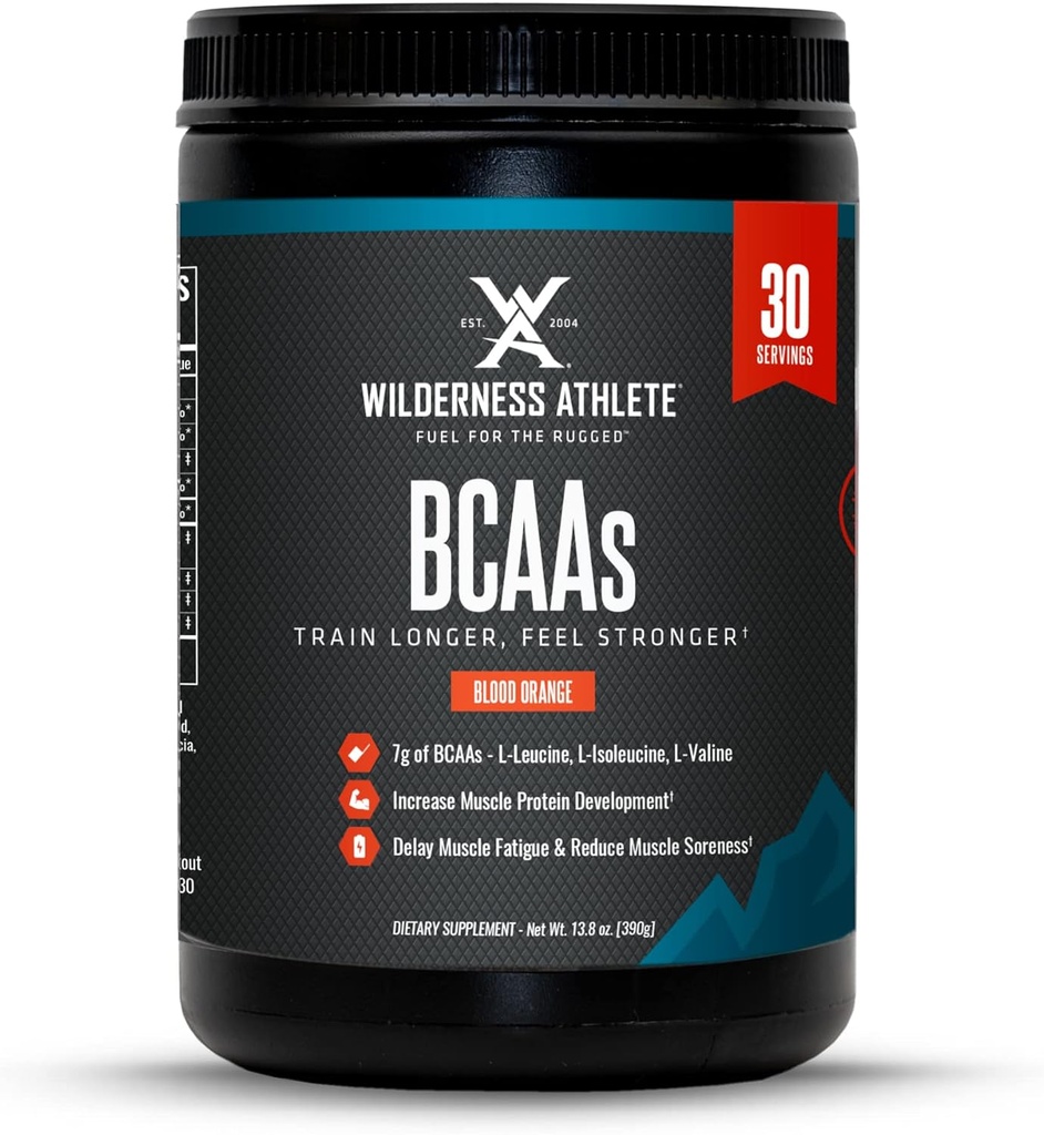 Atleta de la naturaleza - BCAAs - Aminoácidos de cadena ramificado Polvo - Aminoácidos esenciales Suplemento para hombres y mujeres - Suplemento BCAA con Complejo de Aminoácidos Optimal (Naranja Amarilla)