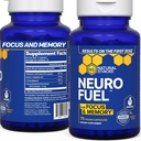 NATURAL STACKS NeuroFuel Nootropic Brain Support Suplemento - 750mg L-Carnitine & 500mg L-Phenylalanine - Suplemento cerebral para memoria y foco* - 75 pilas de enfoque