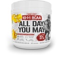 5% Nutrición Rich Piana AllDayYouMay BCAA Powder ← Premium Intra " Post Workout Amino Acidos, Hidratación, Resistencia, Recuperación del Musculo, Apoyo Conjunto " Liver TEN 16.93 oz, 30 Servings (Mango Pineapple)
