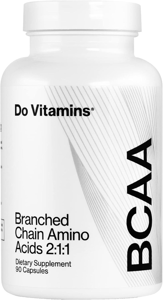 Premium Vegan BCAA Capsules - Aminoácidos de Cadena Suplemento (2:1:1) - 2100mg AjiPure BCAAs Aminoácidos para el crecimiento muscular, recuperación & energía - Paleo, Keto - 90 Conde