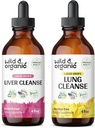 Wild & Organic Liver Cleanse Tincture 4 fl oz & Lung Cleanse Tincture 4 fl oz