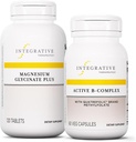 Conjunto de Terapéutica Integrativa con Complejo B Activo, 60 cápsulas &amp; Magnesium Glycinate Plus, 120 Tabletas - Active B-Complex to Support Energy Metabolism* - Support Brain Health, Heart Health &amp; Nerve