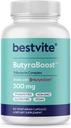 BESTVITE ButyraBoost 300mg Complejo Tributyrin (60 cápsulas vegetarianas) - No Stearates - Vegan - No GMO - Gluten Gratis - Butyrate Gut Health Suplemento