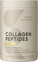 Collagen Peptides de investigación deportiva - Hydrolyzed Tipo 1 & 3 Collagen Powder Protein Supplement for Healthy Skin, Nails, & Joints - Easy Mixing Vital Nutrients & Proteins, Collagen for Women & Men