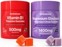 KINDNATURE Power Duo: Magnesium & Vitamina B1 Gummies Bundle – Enhanced Energy & Nerve Support, Delicious & Chewable