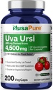 NusaPure Uva Ursi 10:1 Extracto, 450 mg Equivalente a 4.500mg 200 gorros vegetarianos (No-GMO, Vegan) Bearberry