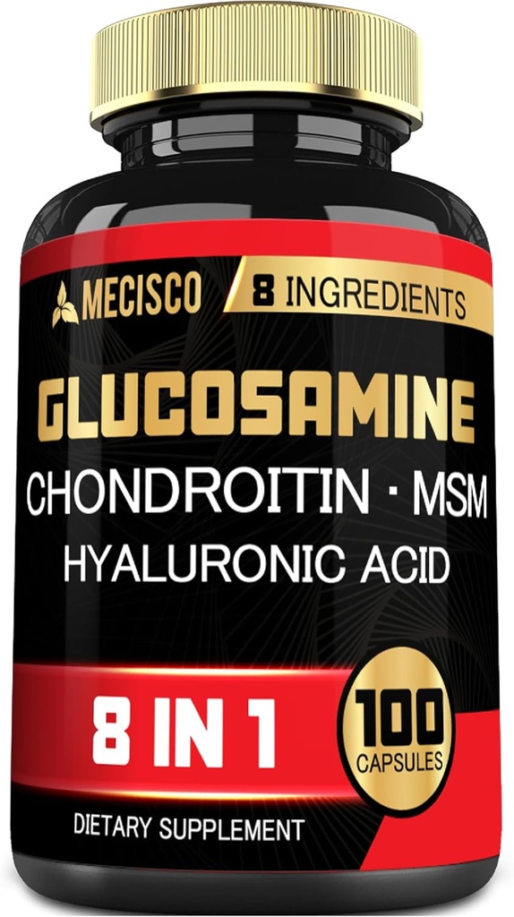 7000mg Glucosamine Chondroitin MSM with Immune Supplement - Support Bone, Joint Health, Immune System & General Health - 100 Capsules