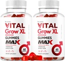 (2 Pack) Vital Grow XL Gummies masculinos - Mangas de rendimiento masculino 1050MG Vital GrowXL Blend, Vital Growth Gummy Advanced Gomitas Fórmula, 120 Gummies para 2 meses