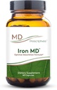 Cápsulas de Iron MD - Suplemento diario de Hierro para Hombres con vitamina C, vitamina B12 & ácido fólico - Absorción óptima Fórmula - 60 cápsulas de Veg