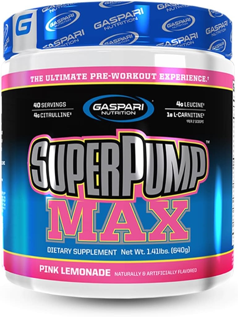 [BRSWIEIRPJ6BGHA3] Gaspari Nutrition SuperPump MAX, The Ultimate Pre Workout Powder, Sostened Energy Preworkout, Nitric Oxide Booster, Muscle Growth, Recovery & Replenishes Electrolytes (Pink Lemonade)