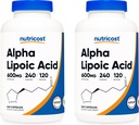 Nutricost Alpha Lipoic Acid 600mg, 240 Vegetarian Capsules - Gluten Free, Soy Free " Non-GMO, 120 Servings (2 Bottles)