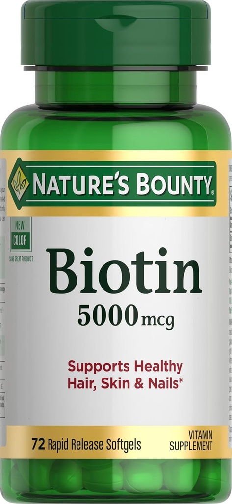 Bounty Biotin de la naturaleza 5.000 mcg Caps, 72 ct