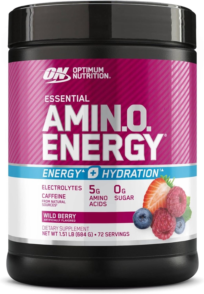 Optimum Nutrition Amino Energy + Hydration Wild Berry 72 Servimientos