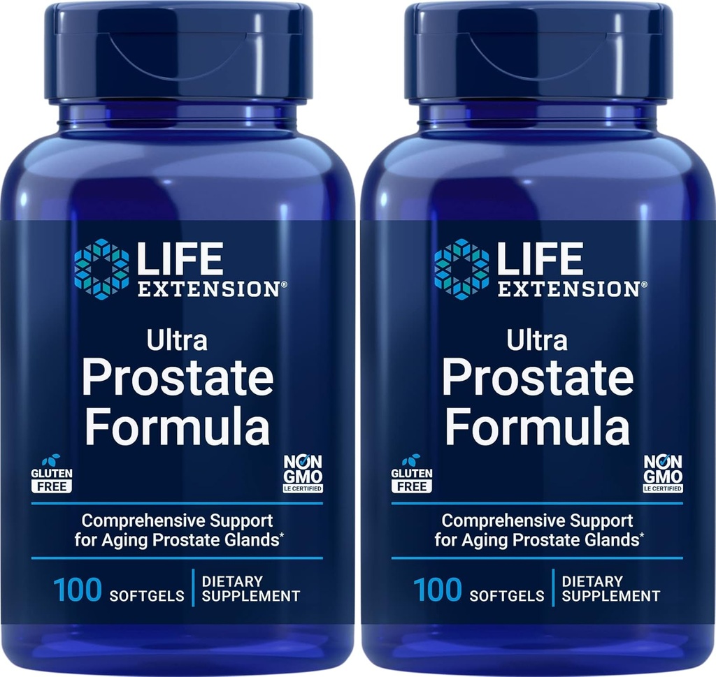 Life Extension Ultra Prostate Formula, 100 Softgels (Pack of 2) - Suplemento natural para hombres