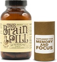 The Brain Pill 90 Capsules – Suplemento de Booster de Cerebro Orgánico - Pills de memoria para cerebro w / Ginkgo Biloba Capsules, Mane & Sage de León - Suplemento de Booster de Cerebro para Focus, Memoria, Claridad, Energía