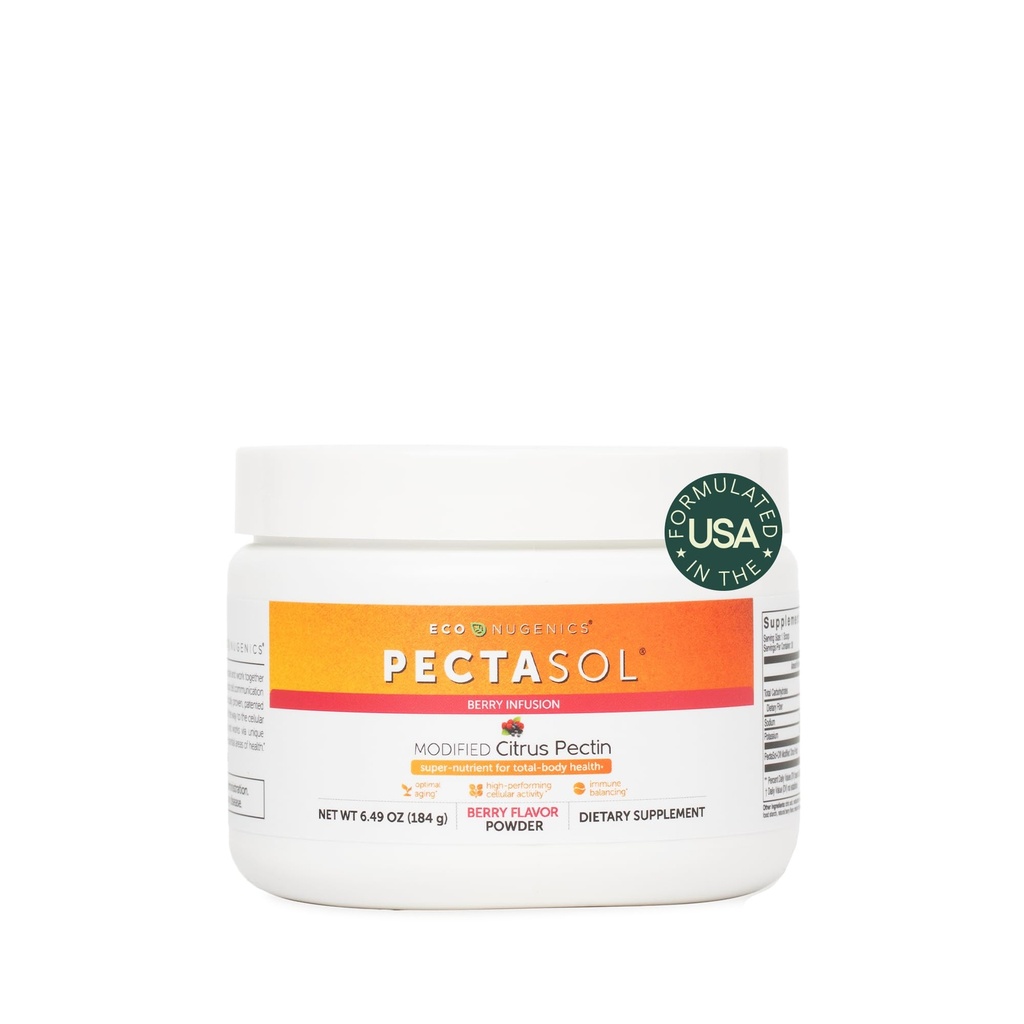 PectaSol Modified Citrus Pectin – 184g Berry Powder – Total-Body Health Supplement to Support the Heart, Immune System, Inflammation Response &amp; Healthy Aging + Maintain Healthy Galectin-3 Levels