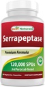 Mejores Naturales Serrapeptase 120000 SPU 90 Vegetarain Capsules - Apoyo Sinus Health