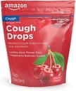 Amazon Basic Care Cherry Cough Drops, 160 cuentan (Previamente SoundHealth)