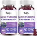 Glucosamine Chondroitin Gummies,Extra Strength Joint Health Support Supplement with MSM " Elderberry, Antioxidant Immune Support Supplement for Adults Men " Women (2 Pack)