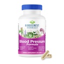 RidgeCrest Herbals Blood Pressure Herbal Fórmula, 12 Herbs, Poria Mushroom, Gastrodia, Gardenia, for Heart, Vascular, Circulation Health (60 Cuenta (Pack of 1))