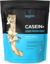LEGION Casein Protein Powder (French Vanilla) - Slow-Release Micellar Casein Powder - Non-GMO, Gluten-Free & Naturally Polvo endulzado de vacas de grano (25 servidos)