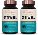Vitaminas de ojos conscientes en vivo Seleccione AREDS 2 Ingredientes con vitamina E, luteína y astaxanthin - OptiWell Eye Health Suplemento y Blue Light Support (2 Pack)