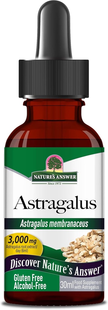 Respuesta de la naturaleza Astragalus Root ← Promueve la salud general " bienestar permanente Super concentrado 2000mg Silencioso libre de alcohol, libre de gluten, certificado de Kosher " No Preservatives 1oz