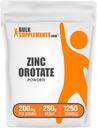 BulkSupplements.com Zinc Orotate Powder - Zinc Minerals Suplemento, para Immune Support - Gluten Free, 200mg por Serving, 250g (8.8 oz) (Pack of 1)