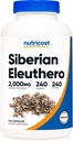 Nutricost Siberian Eleuthero 500mg, 240 Capsules - Eleutheroccus Senticosus - Gluten Free & Non-GMO