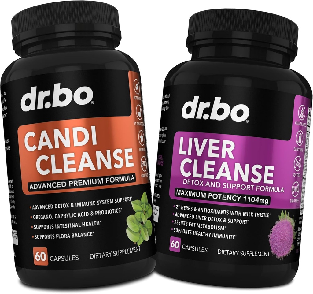 Candi Liver Cleanse Support Supplement - Balance Control Probiotic Complex Cleanser for Women & Hombre - Oral Herbal Oregano " Capsules de ácido caprílico, Gallbladder Care Capsules " Milk Thistle Dandelion