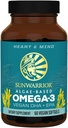 Sunwarrior Vegan Omega 3 DHA & EPA Suplemento Algal Oil Preferente Alternativa a Fish Oil Supports Brain Eye Joint " Heart Health (60 Count)