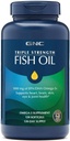 GNC Triple aceite de pescado de fuerza, Twin Pack, 120 Softgels por botella, soporta corazón, cerebro, piel, ojo y salud conjunta