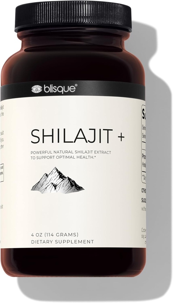 Blisque - Pure Himalayan Orgánica Shilajit Extract Powder ← Authentic and Natural TEN Contains Fulvic Acid and Trace Minerals