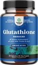 Suplemento de Glutathione reducido con cardo de leche - 1000mg por servicio Pure L Glutathione con ácido lipoico alfa Silymarin para radiación de piel, soporte para hígado & soporte de inmunológico - 60 cuenta