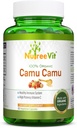 NurteeVit 100% Orgánica Camu Capsules 500mg - Vitamina C, Patada con Vitaminas y Minerales (90 Cuenta)